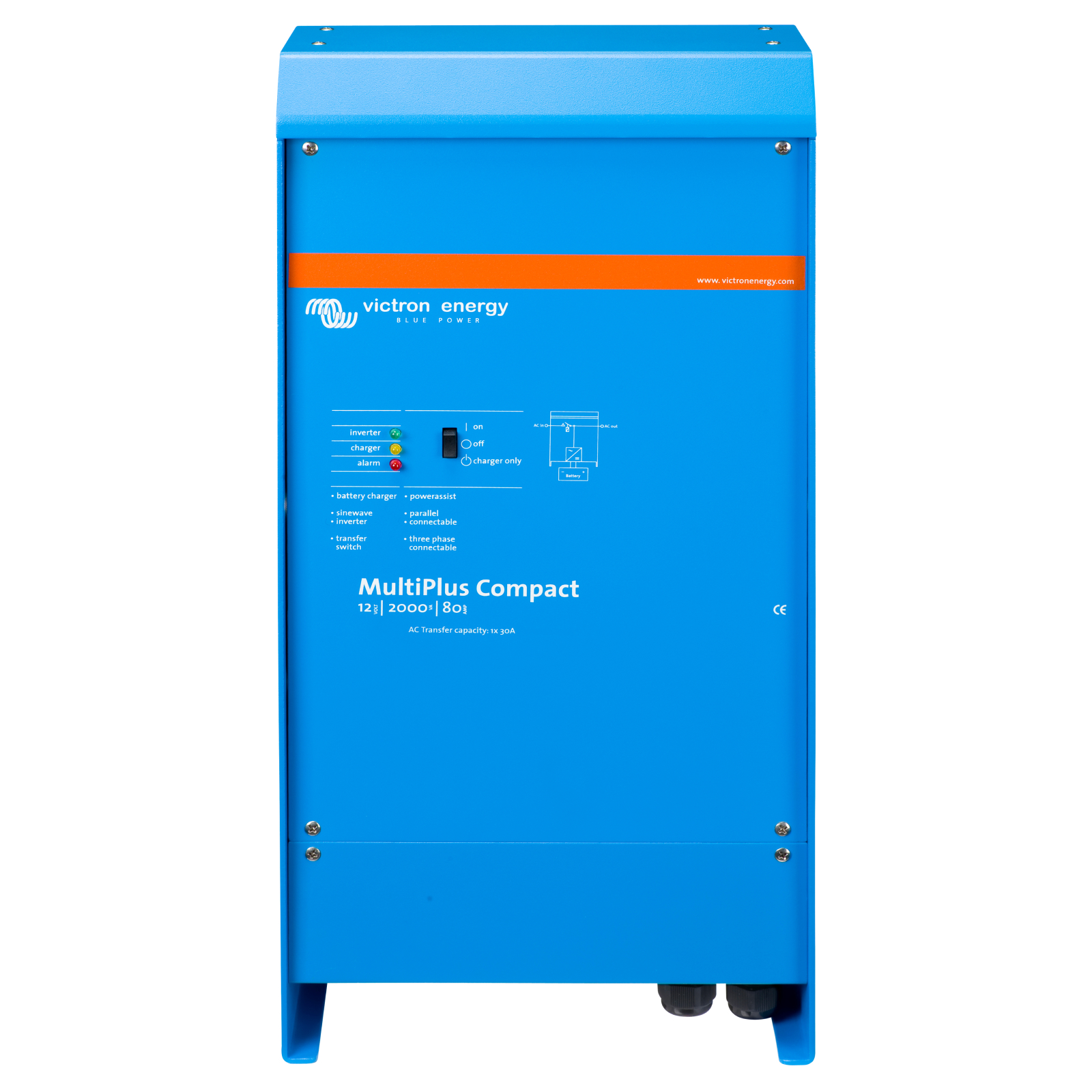 MultiPlus 2kVA-5kVA 230V, 12V, MultiPlus Compact 12/2000/80-30 230V VE.Bus