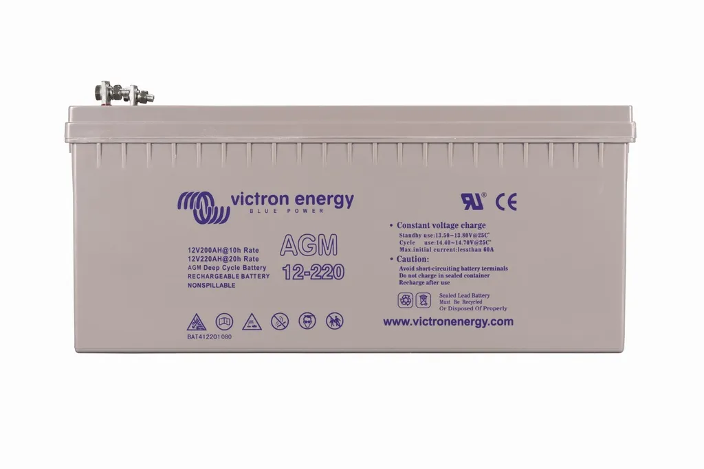 12V/220Ah AGM Deep Cycle Batt. (M8)