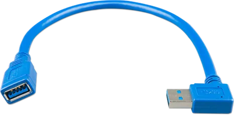 USB-Verlängerung mit rechtem Winkel auf einer Seite
