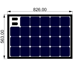 SOLBIAN SunBoard - Solarmodul-Kit für Relingsmontage 80Wp SunBoard S - STB