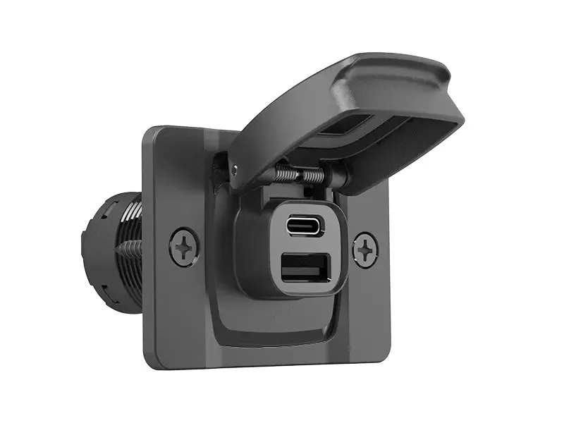 Flip Pro Fast Charge Dual USB Socket with front fit bezel