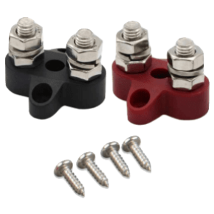 Busbars & Batterie-Hauptschalter - Dual Terminal Stud M8-linked set (1 red/1 black)