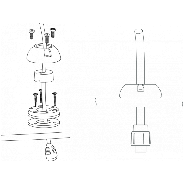 Scanstrut vertikale IP68 Kabel-Durchführung (Kunststoff / Edelstahl) – Bild 2